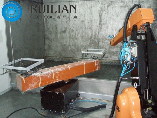 15KW Spritzlackierverfahren-Ausrüstungs-künstlicher automatischer doppelter Stations-Roboter-Sprühlinie